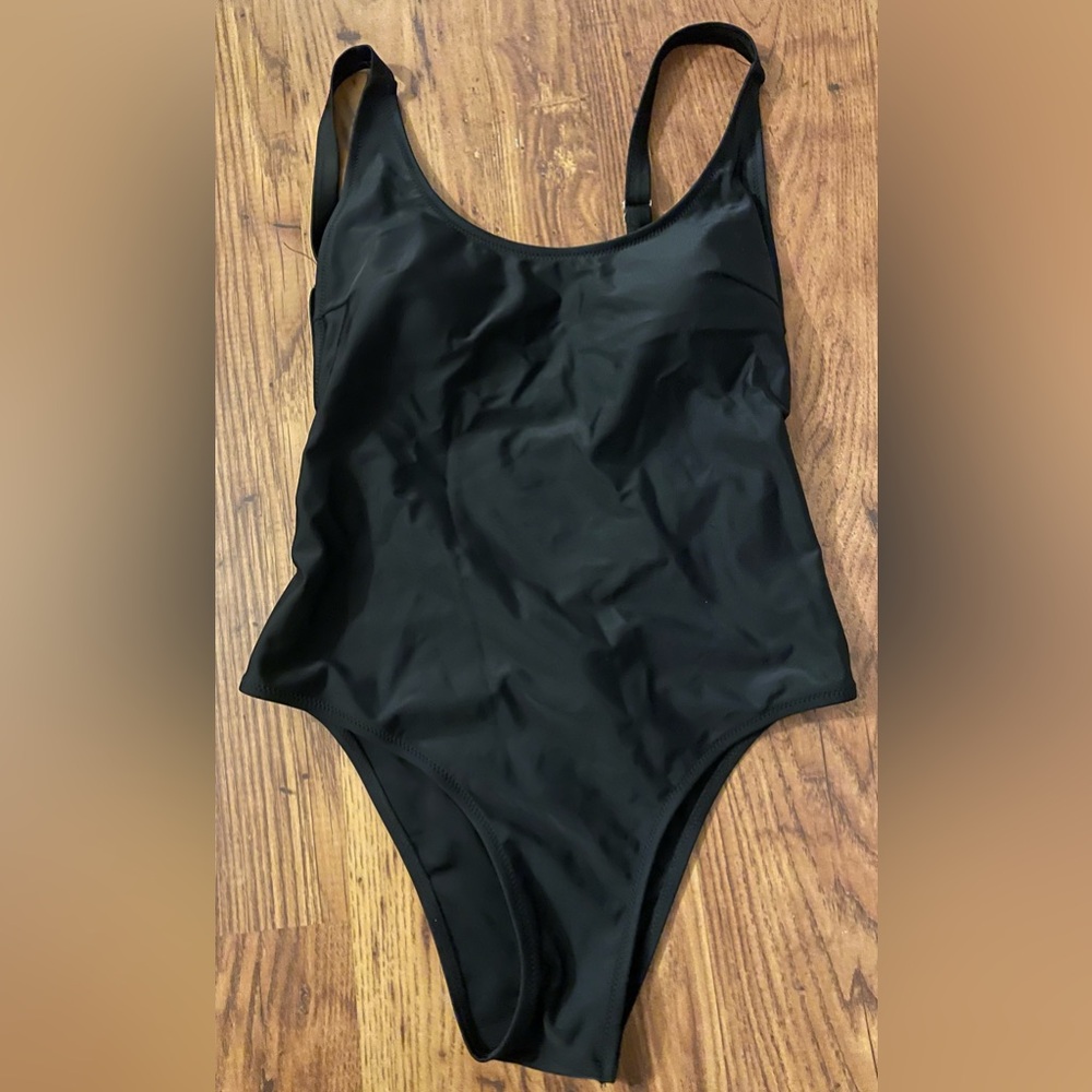 Classic Black One-Piece Swimsuit - Women size small new with tags